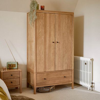 Corton Natural Oak Double Wardrobe