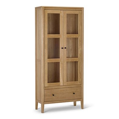 Corton Natural Oak Glazed Display Cabinet