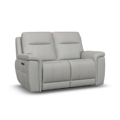 Dalton 2 Seater Electric Recliner Sofa in Bella Lead Grey Fabric