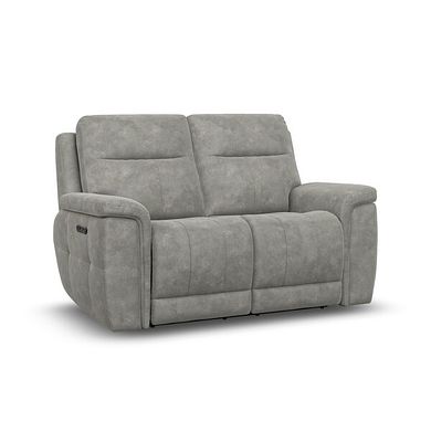 Dalton 2 Seater Electric Recliner Sofa with Power Headrests in Dexter Stone Fabric