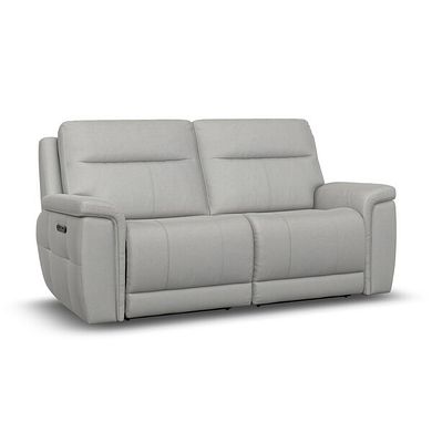 Dalton 3 Seater Electric Recliner Sofa in Bella Lead Grey Fabric