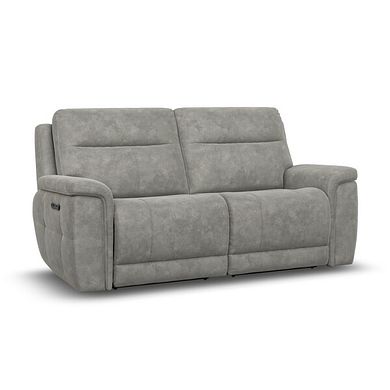 Dalton 3 Seater Electric Recliner Sofa with Power Headrests in Dexter Stone Fabric
