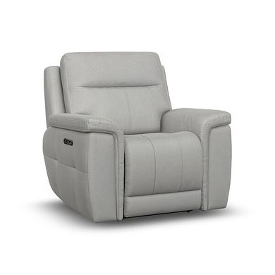 Dalton Electric Recliner Armchair in Bella Lead Grey Fabric