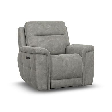 Dalton Electric Recliner Armchair in Dexter Stone Fabric