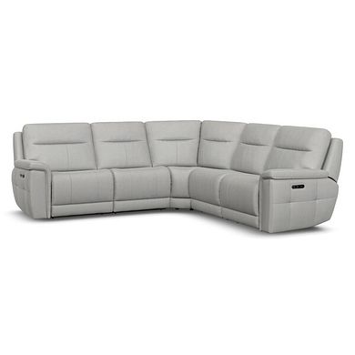 Dalton Large Corner Electric Recliner Sofa in Bella Lead Grey Fabric