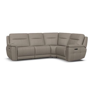 Dalton Left Hand Corner Electric Recliner Sofa in Bella Latte Fabric