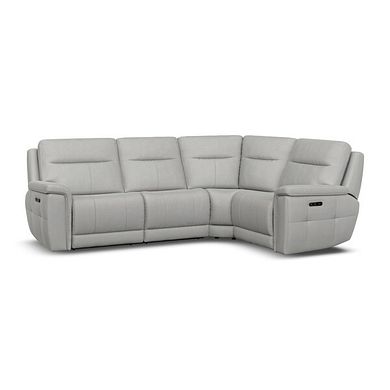 Dalton Left Hand Corner Electric Recliner Sofa in Bella Lead Grey Fabric