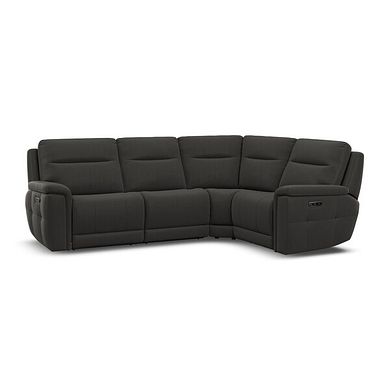 Dalton Left Hand Corner Electric Recliner Sofa in Storm Leather