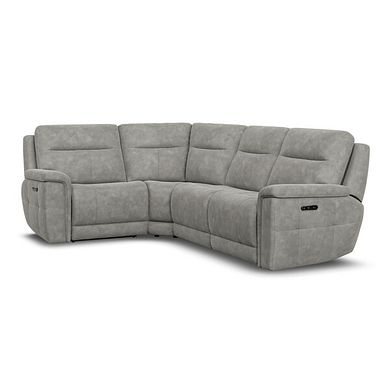 Dalton Right Hand Corner Electric Recliner Sofa in Dexter Stone Fabric