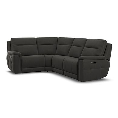 Dalton Right Hand Corner Electric Recliner Sofa in Storm Leather