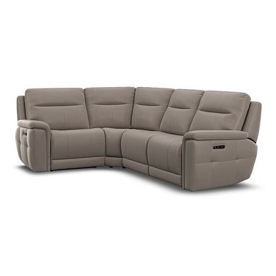 Dalton Right Hand Corner Electric Recliner Sofa with Power Headrests in Oyster Leather