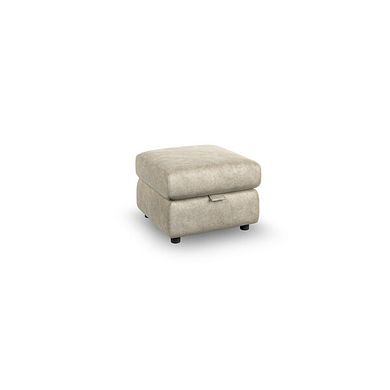 Dalton Storage Footstool in Marble Cream Fabric