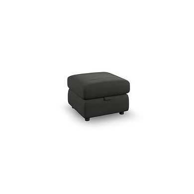 Dalton Storage Footstool in Storm Leather