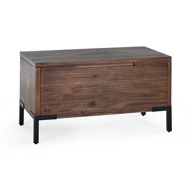 Detroit Solid Hardwood and Metal Blanket Box