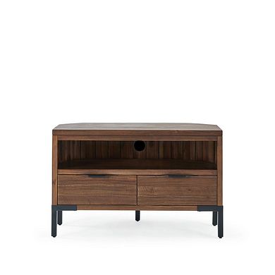 Detroit Solid Hardwood and Metal Corner TV Unit