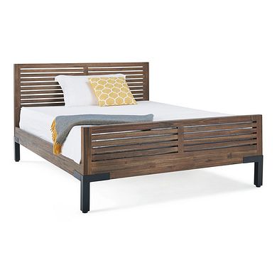 Detroit  Solid Hardwood and Metal King-Size Bed