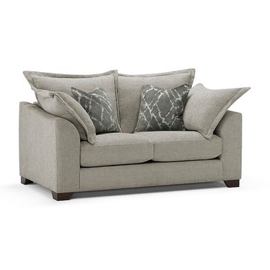 Dewsbury 2 Seater Sofa in Milo Mink Fabric with Mink Scatter Cushions