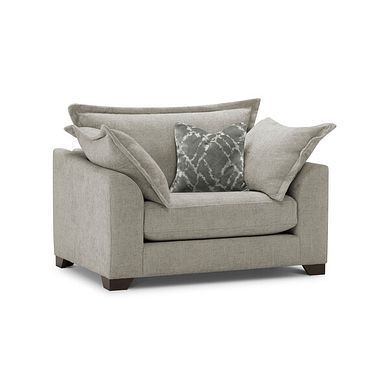 Dewsbury Loveseat in Milo Mink Fabric with Mink Scatter Cushions