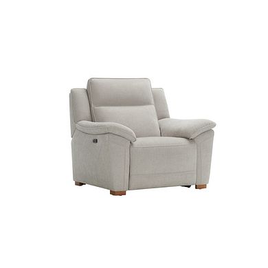 Dune Electric Recliner Armchair with Power Headrest Sofa in Amigo Dove Fabric