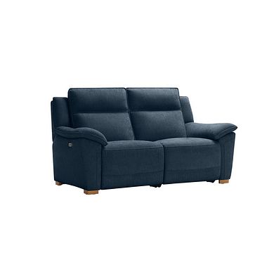 Dune 2 Seater Electric Recliner with Power Headrest Sofa in Amigo Navy Fabric