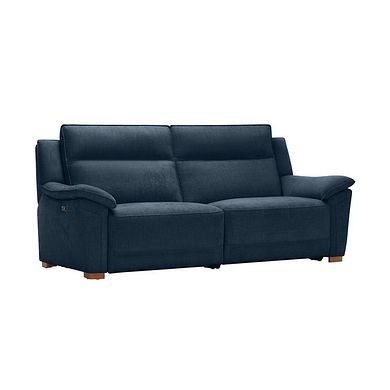 Dune 3 Seater Electric Recliner with Power Headrest Sofa in Amigo Navy Fabric