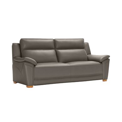 Dune 3 Seater Sofa in Elephant Grey Leather
