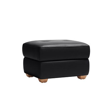 Dune Storage Footstool in Midnight Leather