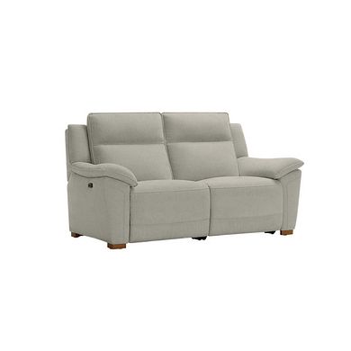 Dune 2 Seater Electric Recliner with Power Headrest Sofa in Sense Light Grey Fabric