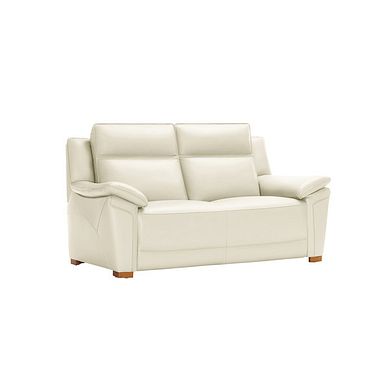 Dune 2 Seater Sofa in Snow White Leather