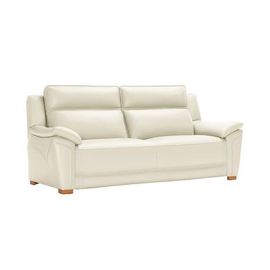Dune 3 Seater Sofa in Snow White Leather