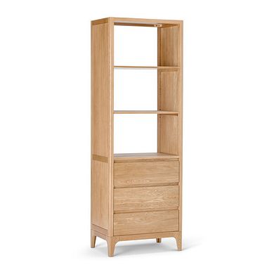Durham Natural Oak Open Shelving Unit