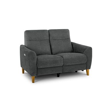 Dylan 2 Seater Electric Recliner Sofa in Darwin Charcoal Fabric