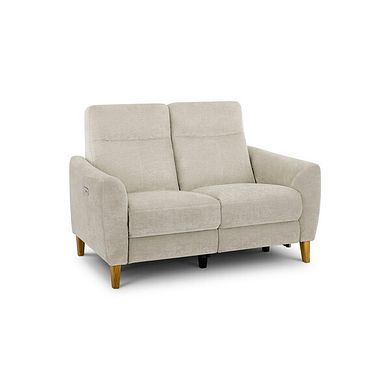 Dylan 2 Seater Electric Recliner Sofa in Darwin Ivory Fabric