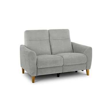 Dylan 2 Seater Electric Recliner Sofa in Darwin Silver Fabric