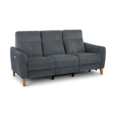 Dylan 3 Seater Electric Recliner Sofa in Amigo Coal Fabric