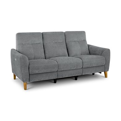 Dylan 3 Seater Electric Recliner Sofa in Amigo Granite Fabric