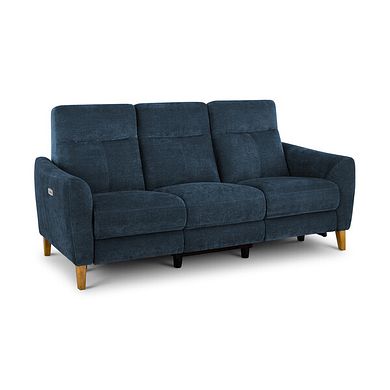Dylan 3 Seater Electric Recliner Sofa in Amigo Navy Fabric