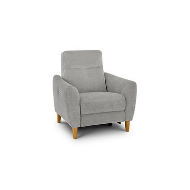 Dylan Electric Recliner Armchair in Darwin Silver Fabric