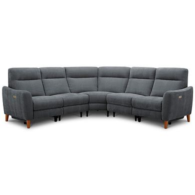 Dylan Large Corner Power Recliner Sofa in Amigo Coal Fabric