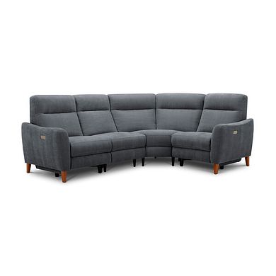 Dylan Left Hand Corner Power Recliner Sofa in Amigo Coal Fabric
