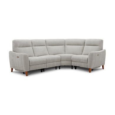 Dylan Left Hand Corner Power Recliner Sofa in Amigo Dove Fabric