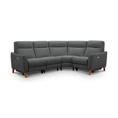 Dylan Left Hand Corner Power Recliner Sofa in Darwin Charcoal Fabric