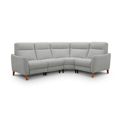 Dylan Left Hand Corner Sofa in Darwin Silver Fabric