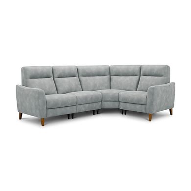 Dylan Left Hand Corner Sofa in Oxford Silver Fabric