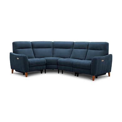 Dylan Right Hand Corner Power Recliner Sofa in Amigo Navy Fabric