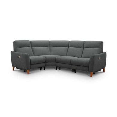 Dylan Right Hand Corner Power Recliner Sofa in Darwin Charcoal Fabric