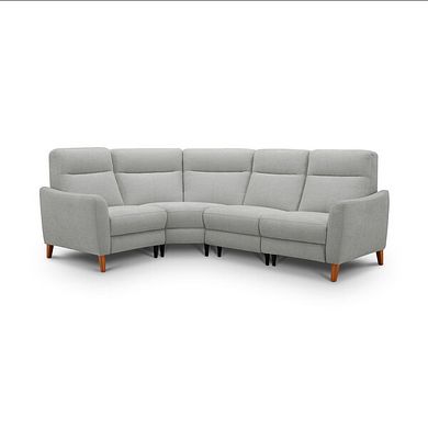 Dylan Right Hand Corner Sofa in Darwin Silver Fabric