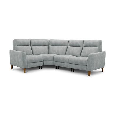 Dylan Right Hand Corner Sofa in Oxford Silver Fabric