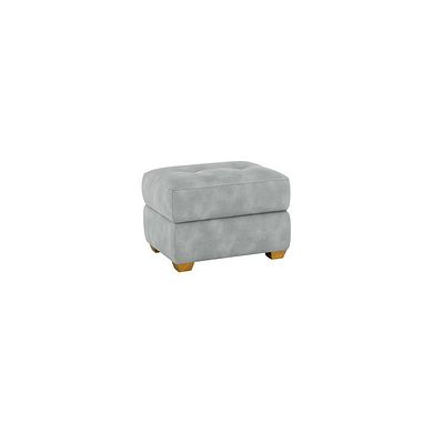 Dylan Storage Footstool in Oxford Silver Fabric