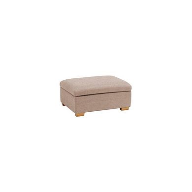 Eastbourne Storage Footstool - Plush Beige Fabric